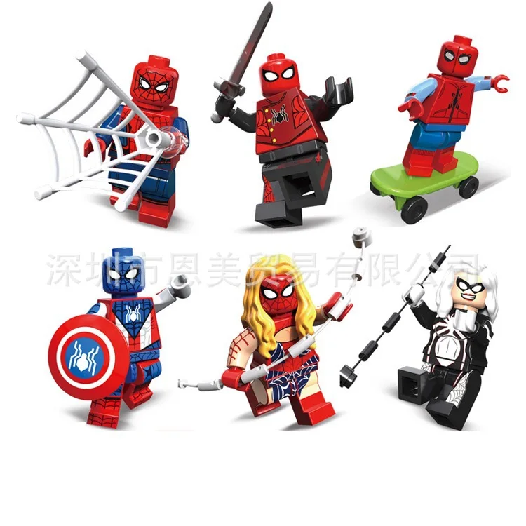 Single Sale Spider-man Captain Spider Biker Girl Woman Spider-Homecoming Building Blocks Mini Man
Single Sale Spider-man Captain Spider Biker Girl Woman Spider-Homecoming Building Blocks Mini Man
