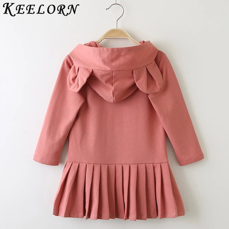Girls Dress 2019 Girls Solid Color Blouse Rabbit Ears Hooded Ruched Kids Long-Sleeve Autumn Dress Children Spring Clothing Dress
Girls Dress 2019 Girls Solid Color Blouse Rabbit Ears Hooded Ruched Kids Long-Sleeve Autumn Dress Children Spring Clothing Dress