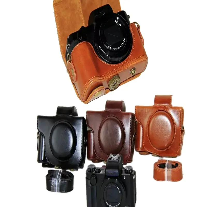 Digital Camera Bag PU Leather Case for Canon PowerShot G5X g5x Black Brown+Shoulder Strap
Digital Camera Bag PU Leather Case for Canon PowerShot G5X g5x Black Brown+Shoulder Strap