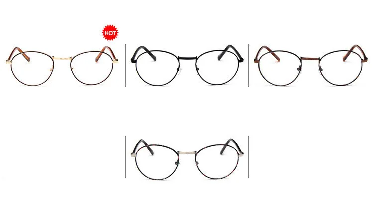 VTUQOW Women Retro Glasses Frames Men Brand Design Eyeglasses Fashion Unisex Glasses Metal Frame Oculos Feminino Masculino 2017 (3)