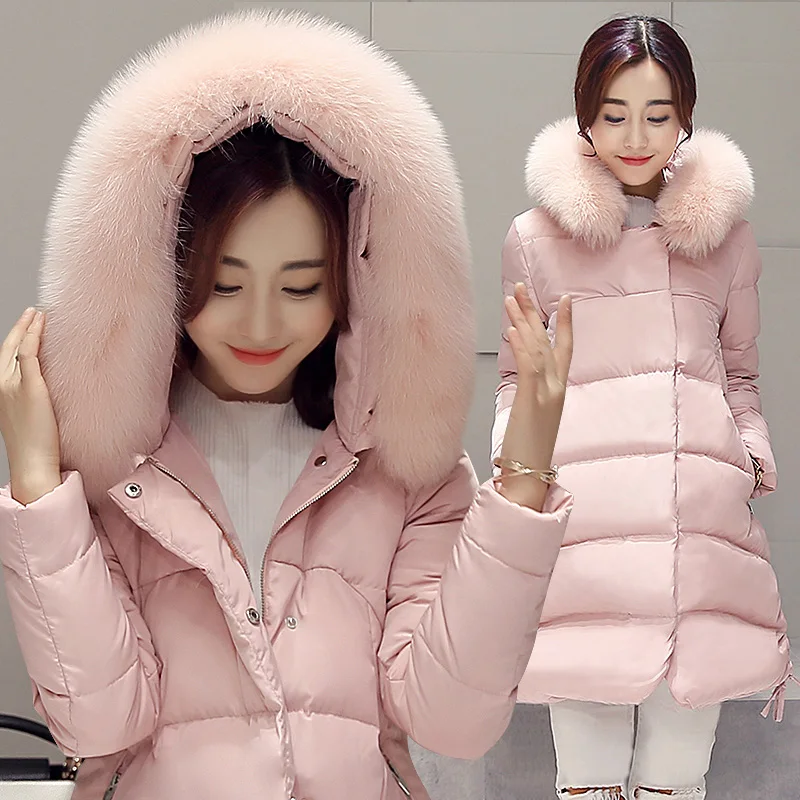 Winter coat Down jacket 2018 winter fashion warm thicke down jacket women long large fur collar parkas Korean loose cotton coat
Winter coat Down jacket 2018 winter fashion warm thicke down jacket women long large fur collar parkas Korean loose cotton coat