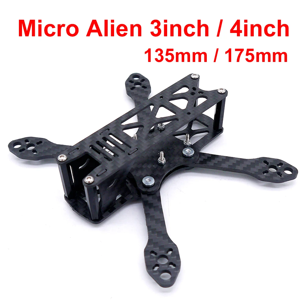 Micro Alien 3inch 135 135mm / 4inch 175 175mm Full Carbon Fiber with 2.5mm Arm FPV Racing Quadcopter Drone
Micro Alien 3inch 135 135mm / 4inch 175 175mm Full Carbon Fiber with 2.5mm Arm FPV Racing Quadcopter Drone