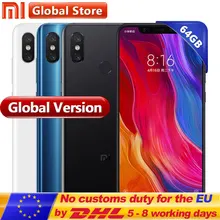 Global Version Original Xiaomi Mi 8 6GB 64GB Mobile Phone Mi 8 6.21'' AMOLED Display Snapdrag 845 Octa Dual 12.0MP+20.0MP(China)