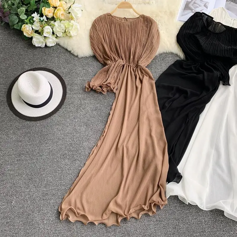 Women Round-collar Pure-color Irregular Ruffle Chiffon Shirt Blouse Summer Lady Korean Fashion Clothing Harajuku Tops F006
Women Round-collar Pure-color Irregular Ruffle Chiffon Shirt Blouse Summer Lady Korean Fashion Clothing Harajuku Tops F006