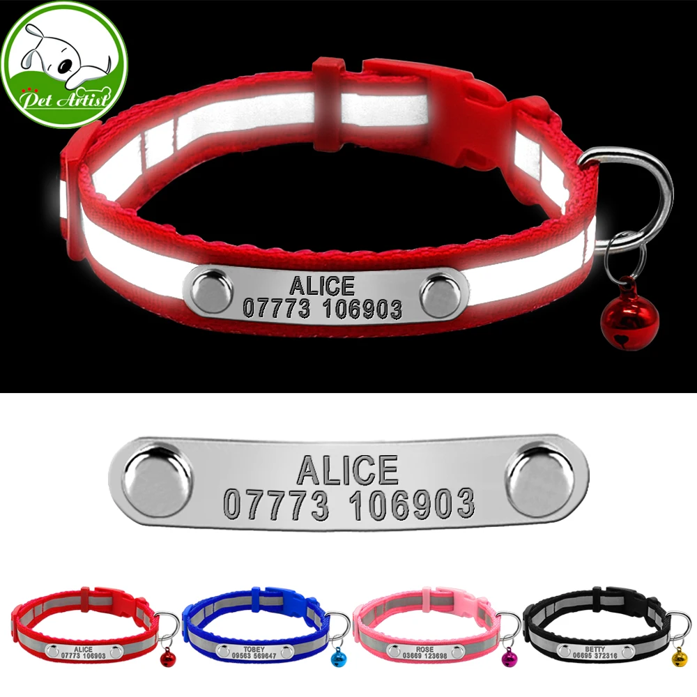 Reflective Nylon Small Puppy Cat Dog Collars Customized Nameplate ID Tag Collar Free Engaving For Cats Dog Chihuahua Safety XS S
Reflective Nylon Small Puppy Cat Dog Collars Customized Nameplate ID Tag Collar Free Engaving For Cats Dog Chihuahua Safety XS S