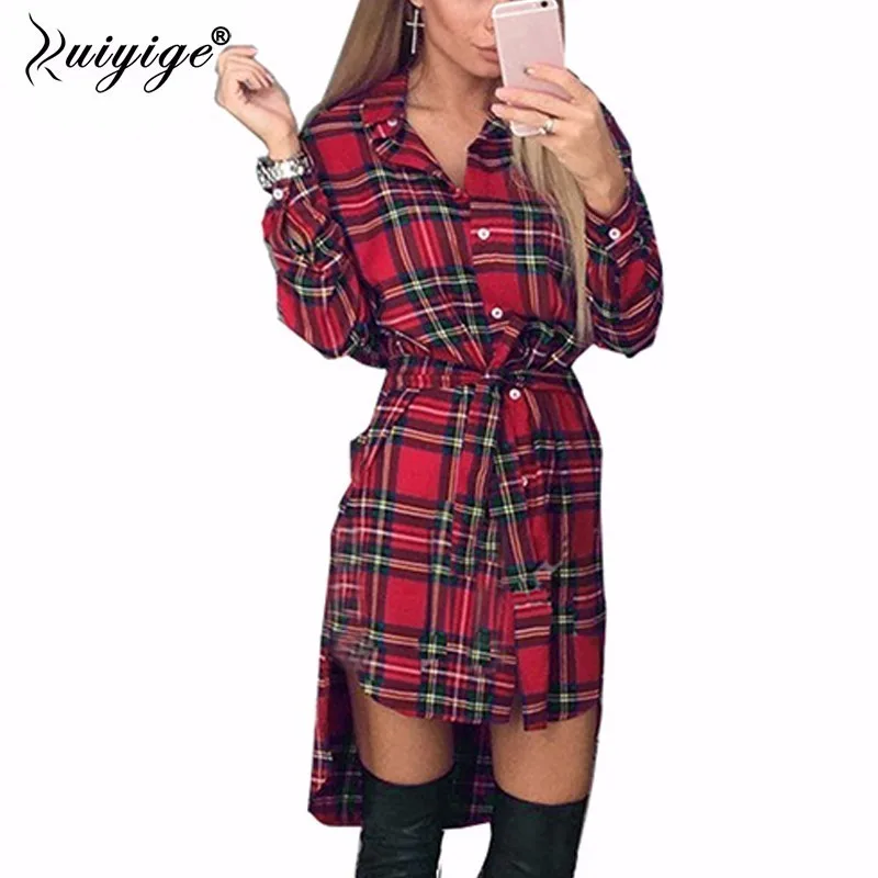 Ruiyige 2018 Women Plaid striped Shirt Cotton Top Long Sleeve Female Tops Check Shirt Mini Clothing Blouse Casual Shirt
Ruiyige 2018 Women Plaid striped Shirt Cotton Top Long Sleeve Female Tops Check Shirt Mini Clothing Blouse Casual Shirt