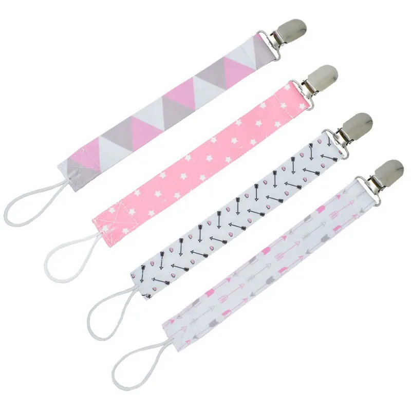 Baby Boys Girls Print Pattern Anti-Drop Belt Pacifier Clip High Quality Newborn Infant Soft Polyester 4pcs/Set Pacifier Chain
Baby Boys Girls Print Pattern Anti-Drop Belt Pacifier Clip High Quality Newborn Infant Soft Polyester 4pcs/Set Pacifier Chain