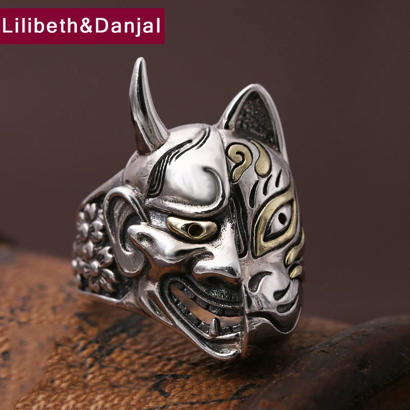 Men Ring 100% Real 925 sterling silver Jewelry Ethnic Vintage Japanese Prajna Mask LOVR Christmas Gift Ring Men jewelry MR2
Men Ring 100% Real 925 sterling silver Jewelry Ethnic Vintage Japanese Prajna Mask LOVR Christmas Gift Ring Men jewelry MR2