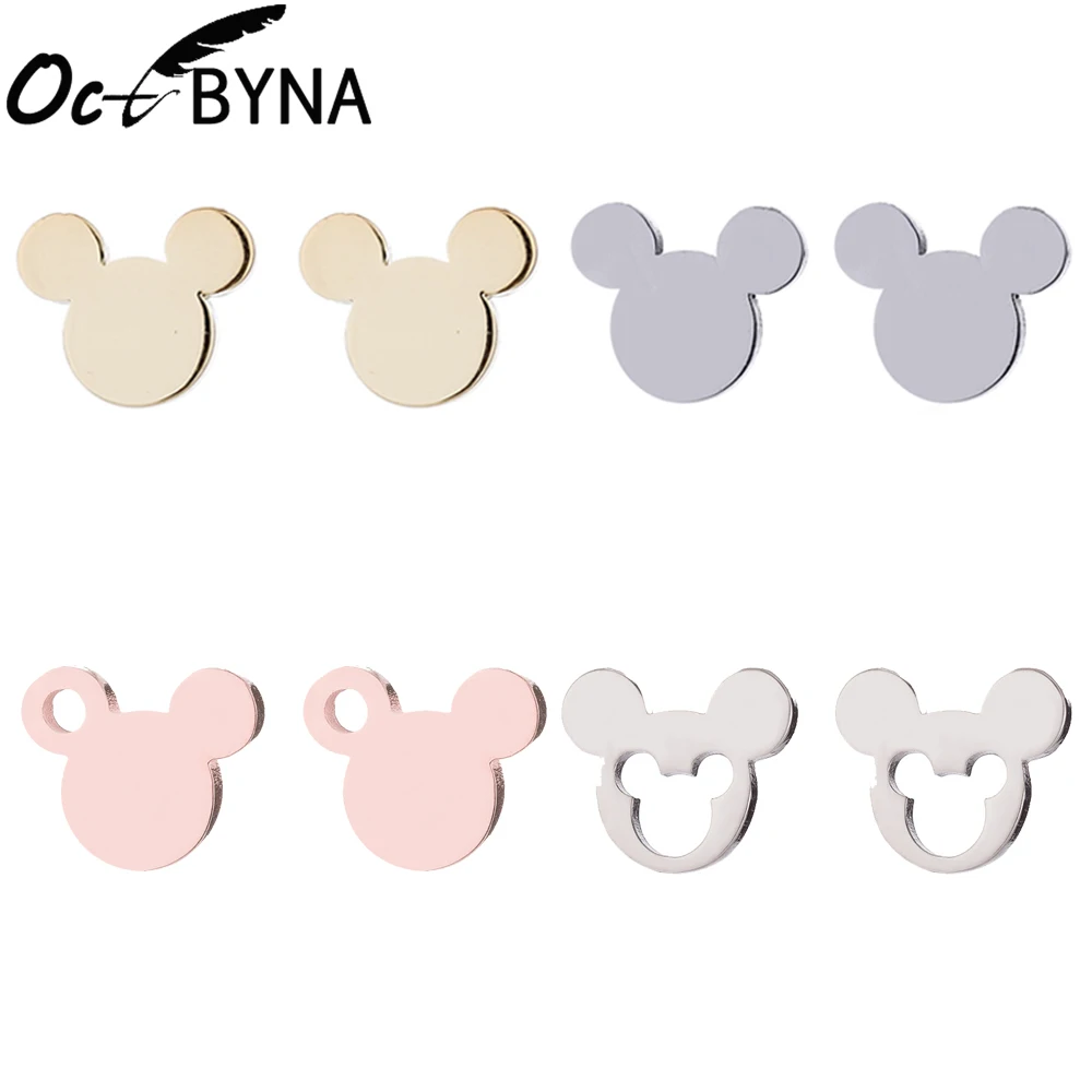 Octbyna New Fashion Mickey Stainless Steel Stud Charm Earrings Cartoon Style Cute Brand Earrings Studs For Woman Jewelry
Octbyna New Fashion Mickey Stainless Steel Stud Charm Earrings Cartoon Style Cute Brand Earrings Studs For Woman Jewelry