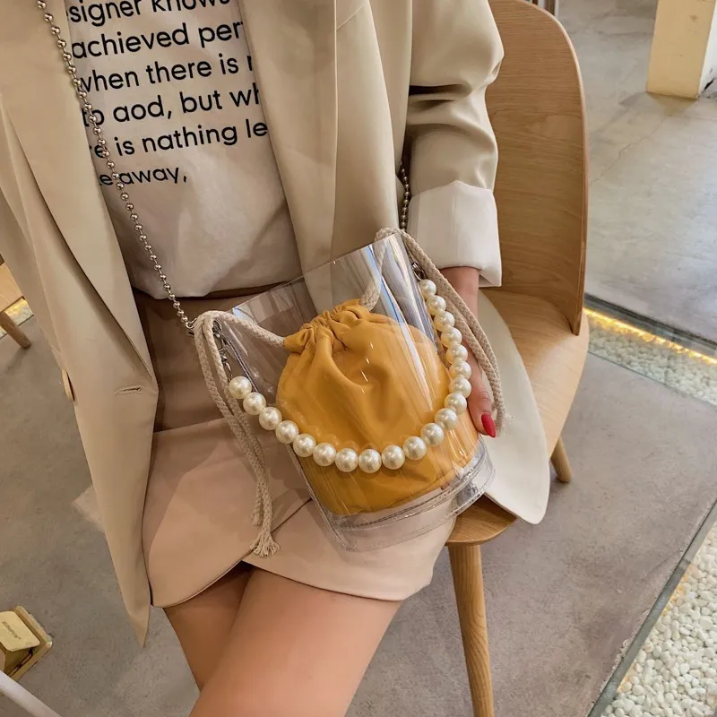 Clear Transparent PVC Bucket Bags Candy Color Female Jelly Composite Bags Purses And Handbags Sac A Main Crossbody Bag For Women
Clear Transparent PVC Bucket Bags Candy Color Female Jelly Composite Bags Purses And Handbags Sac A Main Crossbody Bag For Women