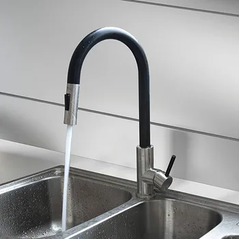 #304 Solid Stainless Steel Pull-out Kitchen Faucets Brushed Steel and Black kitchen mixer tap
#304 Solid Stainless Steel Pull-out Kitchen Faucets Brushed Steel and Black kitchen mixer tap