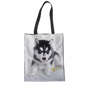 Husky Canvas Handbag Tote Foldable Shopping rugzak Dog Pattern School Bags clutch bag Girls Women Beauty Bag mochila escolar
Husky Canvas Handbag Tote Foldable Shopping rugzak Dog Pattern School Bags clutch bag Girls Women Beauty Bag mochila escolar