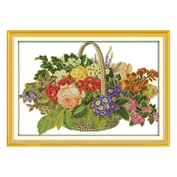 Joy Sunday count crossstitch The basket of flowers (1) DMC14CT11CT cottonfabric livingroom hotel home painting factory wholesale
Joy Sunday count crossstitch The basket of flowers (1) DMC14CT11CT cottonfabric livingroom hotel home painting factory wholesale