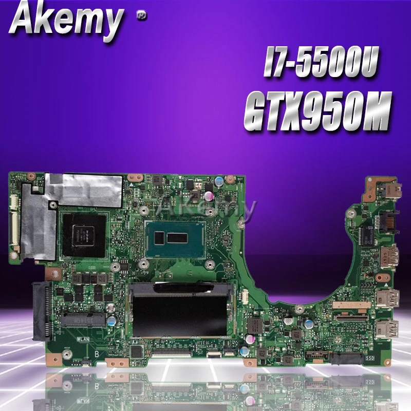 Akemy K501LX Laptop motherboard for ASUS A501L V505L K501LB K501LX K501L K501 Test original mainboard 4G RAM I7-5500U GTX950M
Akemy K501LX Laptop motherboard for ASUS A501L V505L K501LB K501LX K501L K501 Test original mainboard 4G RAM I7-5500U GTX950M