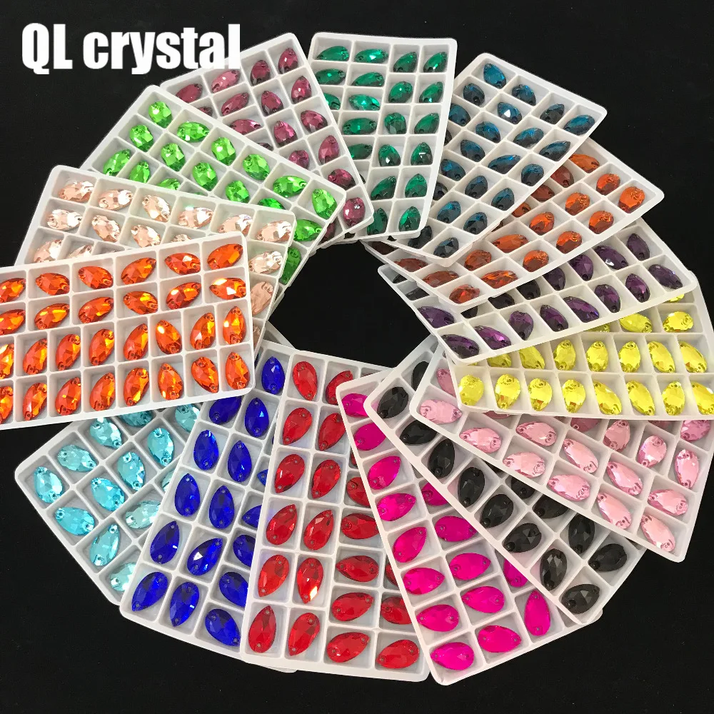 QL Crystal 2018 popular 11x18mm all colors Drops Sew On Stones and Crystal Sewing On Rhinestone 2 Holes DIY Garment Dress Making
QL Crystal 2018 popular 11x18mm all colors Drops Sew On Stones and Crystal Sewing On Rhinestone 2 Holes DIY Garment Dress Making