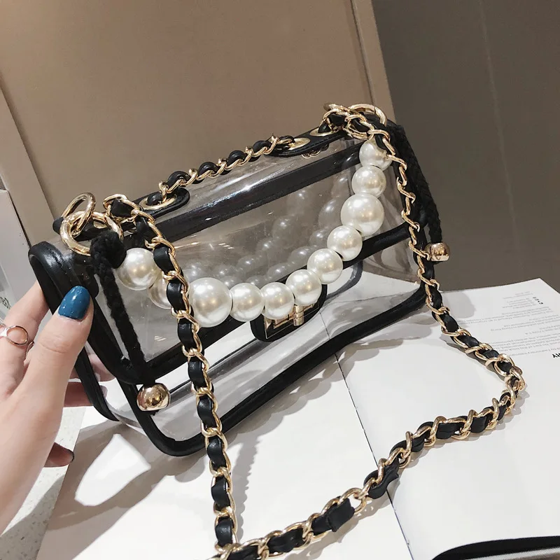 Shangxin Small Bag with Occidental Pearl Handbag New Type 2019 Jelly Transparent Bag with Texture Chain Slant Bag
Shangxin Small Bag with Occidental Pearl Handbag New Type 2019 Jelly Transparent Bag with Texture Chain Slant Bag