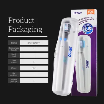SEAGO UV Sanitizer Toothbrush Automatic Kill Sterilizer Waterproof Germ & Bacteria Health Care Oral Hygiene Clean Teethbrush 42
SEAGO UV Sanitizer Toothbrush Automatic Kill Sterilizer Waterproof Germ & Bacteria Health Care Oral Hygiene Clean Teethbrush 42