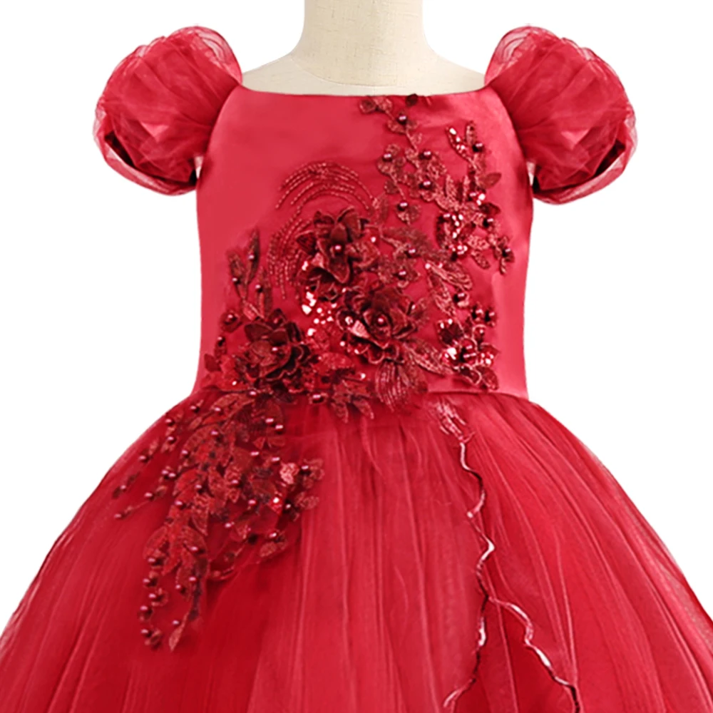 Flower Girl Dresses For Wedding Party 2019 New Tule Teen Princess Dress Children Evening Clothing Formal Pageant Kids Prom Gowns (11)