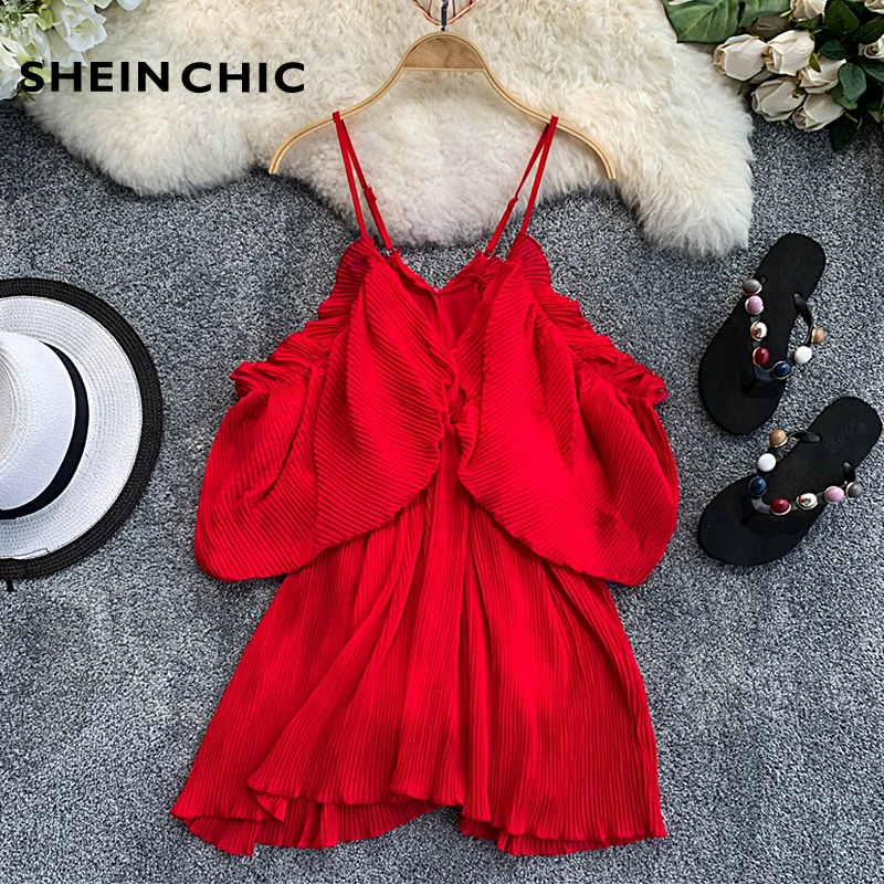 Summer 2019 Pleated Women Mini Dress Elegant Red White Black Sexy V Neck Spaghetti Strap Dress Beach Vacation Club Vestidos
Summer 2019 Pleated Women Mini Dress Elegant Red White Black Sexy V Neck Spaghetti Strap Dress Beach Vacation Club Vestidos