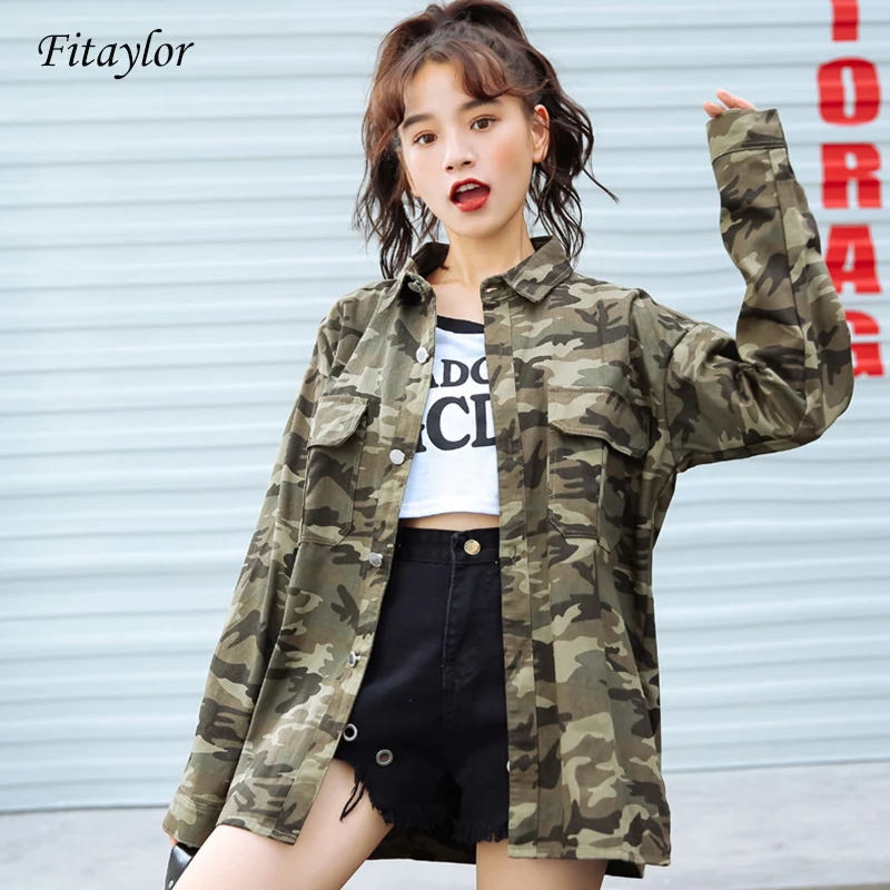 Fitaylor Vintage Harajuku Women Jacket Army Green Pockets Denim Jacket Autumn Spring Jean Coat Korean Camouflage Outwear
Fitaylor Vintage Harajuku Women Jacket Army Green Pockets Denim Jacket Autumn Spring Jean Coat Korean Camouflage Outwear