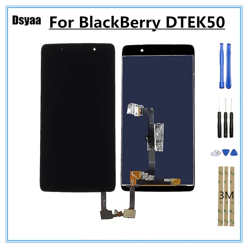 Черный 5 2-дюймовый ЖК-дисплей дигитайзер в сборе для BlackBerry DTEK50 RJE181LW с сенсорным