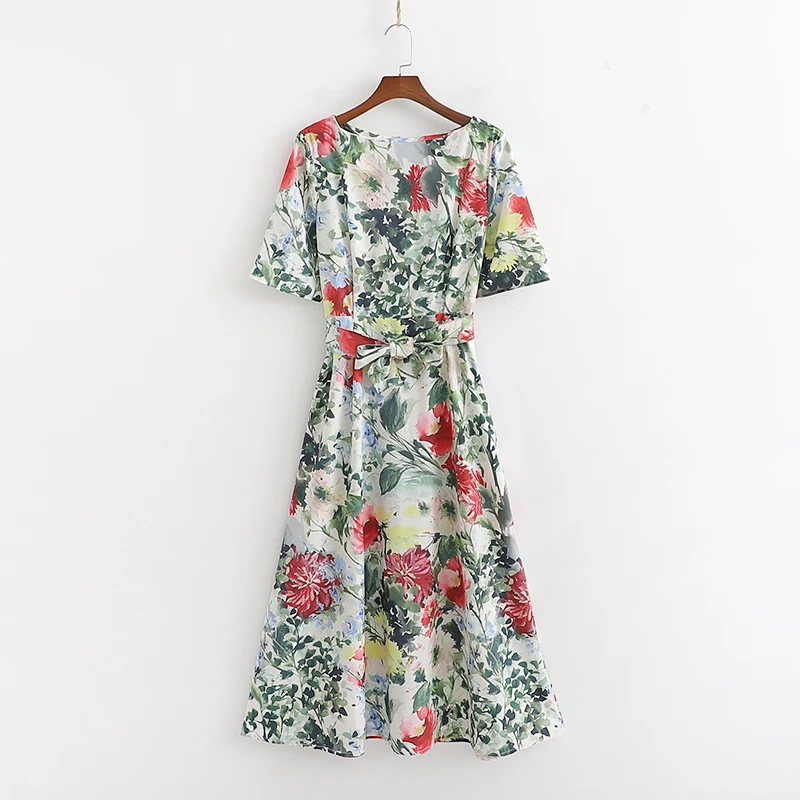 BBWM WOMAN Boho Floral Print Dress Bow Tie Sashes Summer Casual Women O-Neck Dresses Short Sleeve Mid-Calf Vestidos
BBWM WOMAN Boho Floral Print Dress Bow Tie Sashes Summer Casual Women O-Neck Dresses Short Sleeve Mid-Calf Vestidos