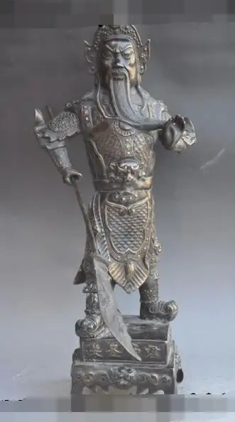S03525 24"chinese folk bronze beast head guangong guan yu Warrior god Sword statue B0403
S03525 24"chinese folk bronze beast head guangong guan yu Warrior god Sword statue B0403