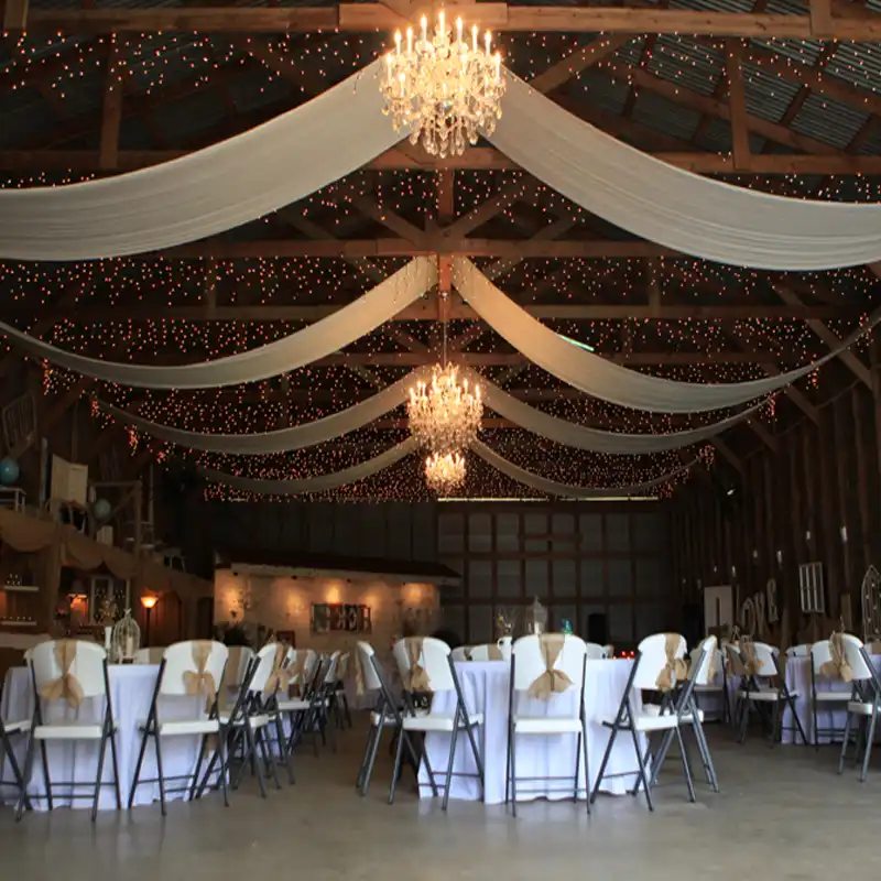 5 Pieces White Ceiling Drapery 1 5mx 15m Length Ice Silk