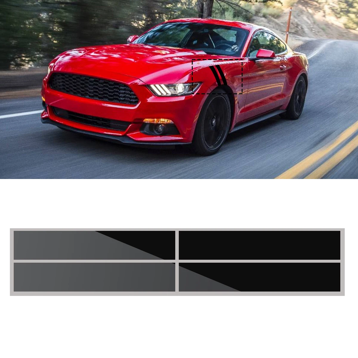 56x10cm for Fender Hash Stripes Decals Graphise Vinyl Sticker Black Decoration for Ford/Mustang 2015 2016
56x10cm for Fender Hash Stripes Decals Graphise Vinyl Sticker Black Decoration for Ford/Mustang 2015 2016