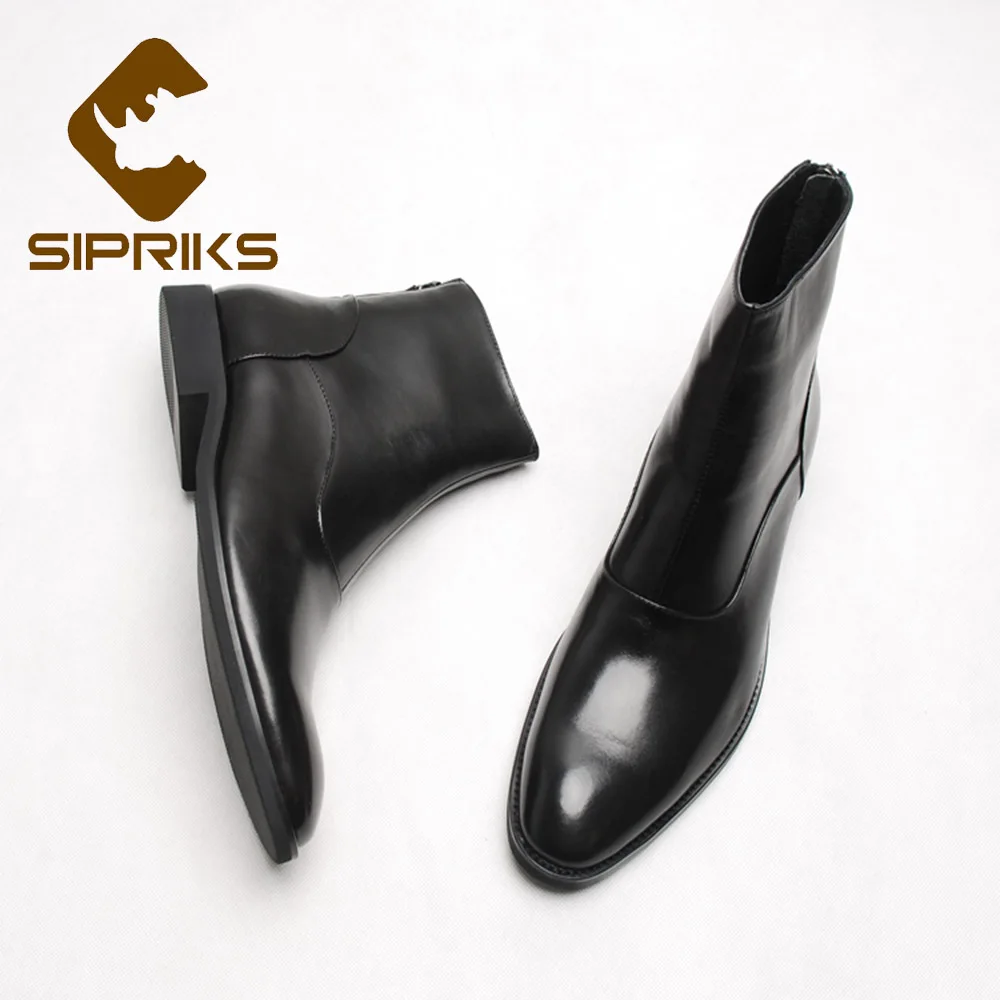 Sipriks Italian Leather Mens Zip Boots Trendy Male Cowboy Ankle Basic Boot Boss Footwear Shoes Business Gent Suit Social Shoe 44
Sipriks Italian Leather Mens Zip Boots Trendy Male Cowboy Ankle Basic Boot Boss Footwear Shoes Business Gent Suit Social Shoe 44