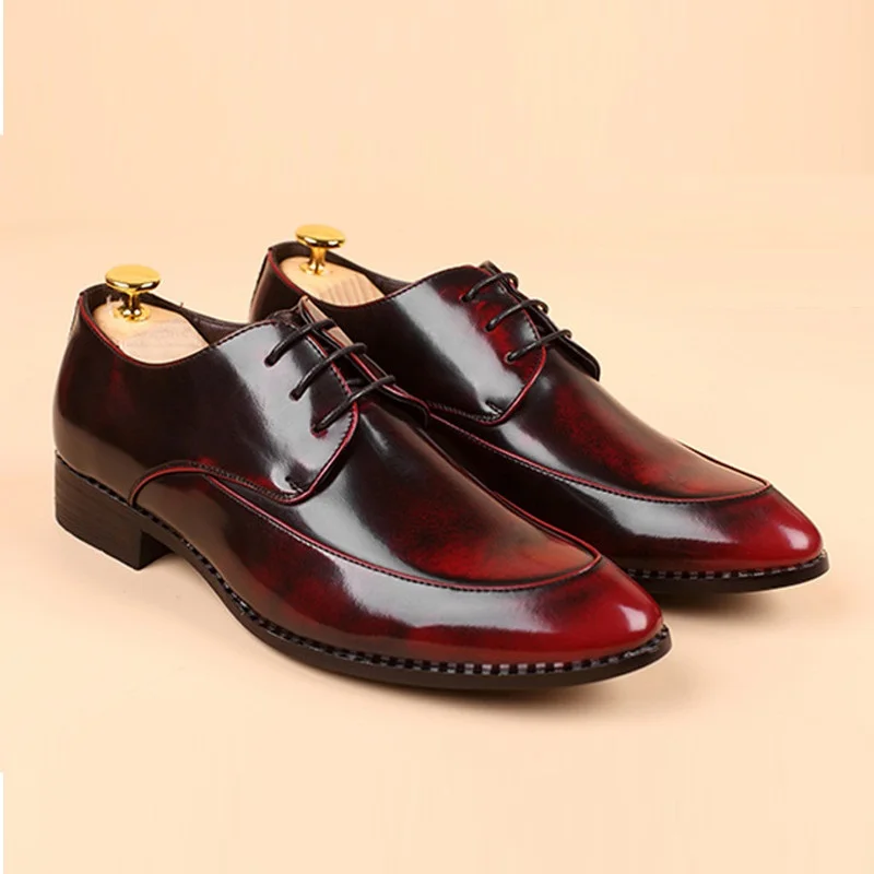 Men's Fashion Retro Varnished shoes Lace-Up Blucher Derby Dress Shoes for Male Party Wedding Shoes Size 38-48
Men's Fashion Retro Varnished shoes Lace-Up Blucher Derby Dress Shoes for Male Party Wedding Shoes Size 38-48