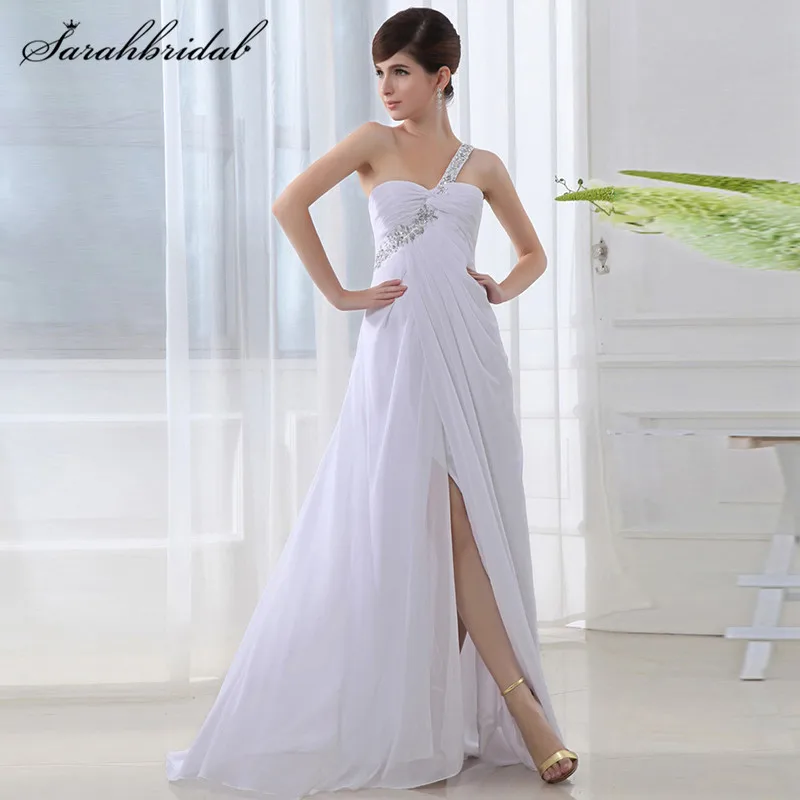 long One Shoulder Prom Dresses Chiffon A-Line Sleeveless Pleats Evening Gowns Floor-Length Beaded Back Lace Cheap In Stock SD011
long One Shoulder Prom Dresses Chiffon A-Line Sleeveless Pleats Evening Gowns Floor-Length Beaded Back Lace Cheap In Stock SD011
