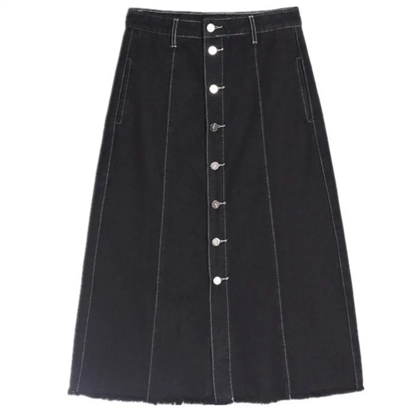 New High Waist Skirt Single-breasted denim Long Skirts Women Faldas Saia Plus Size Ladies 7xl
New High Waist Skirt Single-breasted denim Long Skirts Women Faldas Saia Plus Size Ladies 7xl