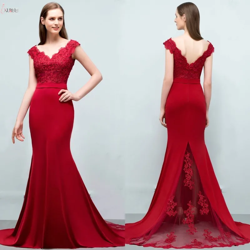 2019 Elegant Burgundy Satin Mermaid Long Bridesmaid Dresses V Neck Applique Pearl Wedding Guest Party Dress vestido madrinha
2019 Elegant Burgundy Satin Mermaid Long Bridesmaid Dresses V Neck Applique Pearl Wedding Guest Party Dress vestido madrinha