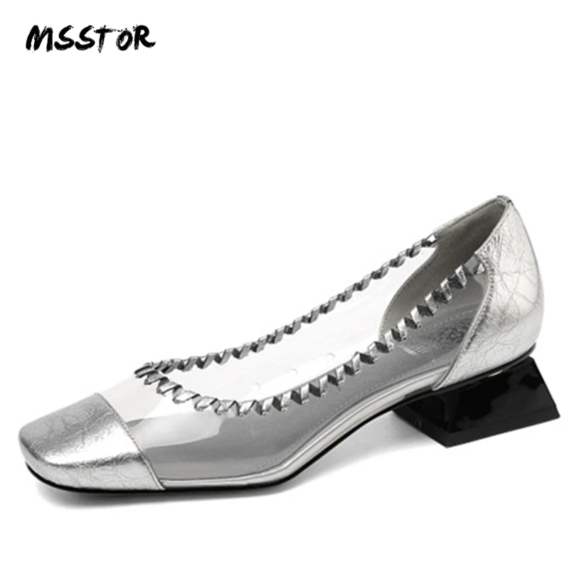 MSSTOR Mixed Colors Ladies High Heels Transparent Square Toe Clear Heels Slip-On Cow Leather Casual Fashion Silver High Heels
MSSTOR Mixed Colors Ladies High Heels Transparent Square Toe Clear Heels Slip-On Cow Leather Casual Fashion Silver High Heels