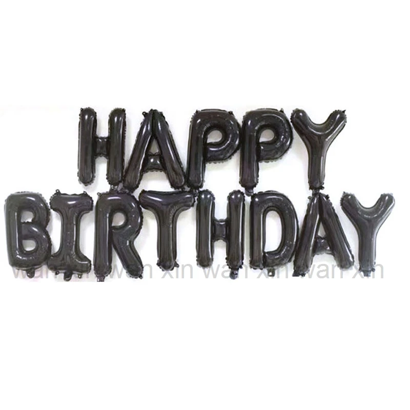 black color letters foil balloons 13pcs letters happy birthday balloons for children birthday party balloons
black color letters foil balloons 13pcs letters happy birthday balloons for children birthday party balloons