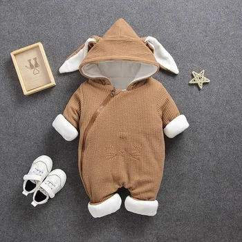 Winter Rabbit Ears Romper Cotton Baby Girls Clothes Jumpsuit Thicken Overalls Cartoon Infant Costumes Newborn Hooded Clothing
Winter Rabbit Ears Romper Cotton Baby Girls Clothes Jumpsuit Thicken Overalls Cartoon Infant Costumes Newborn Hooded Clothing