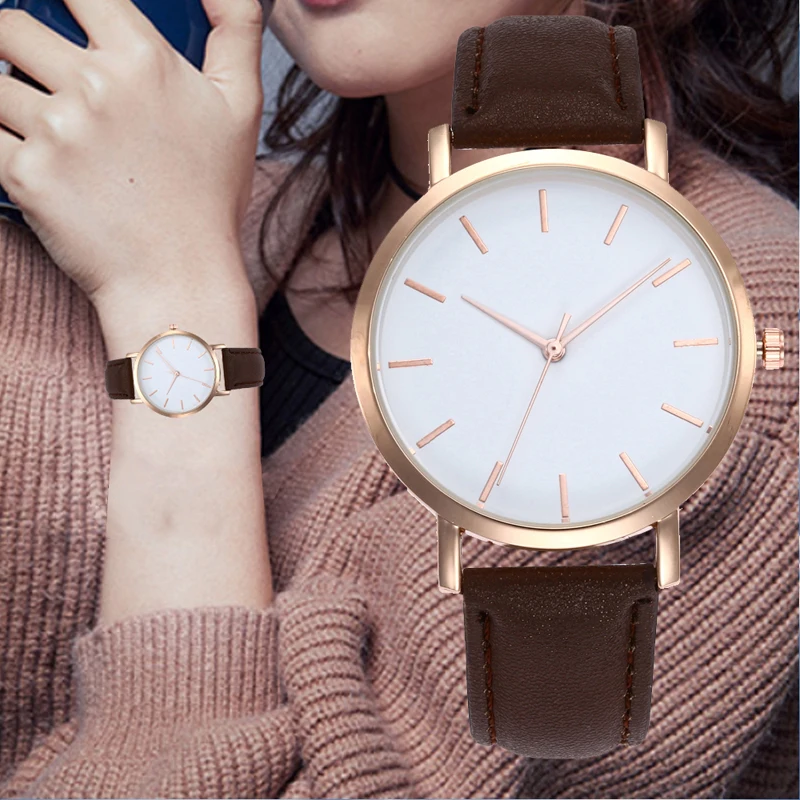 Minimalism Leisure Women Watches Leather Strap Band Fashion Quartz WristWatch Clock Montre Femme Relogio Feminino
Minimalism Leisure Women Watches Leather Strap Band Fashion Quartz WristWatch Clock Montre Femme Relogio Feminino
