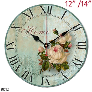 Unique French Style Design Light Blue White Rose Wooden MDF Round Wall Hanging Clock
Unique French Style Design Light Blue White Rose Wooden MDF Round Wall Hanging Clock