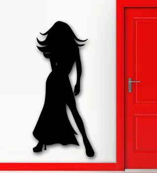 Wall Stickers Vinyl Decal Silhouette Sexy Girl In Beautiful Evening Dress 
Wall Stickers Vinyl Decal Silhouette Sexy Girl In Beautiful Evening Dress