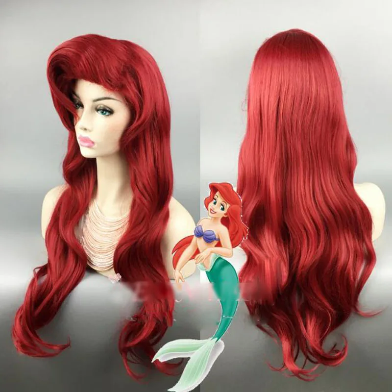 70cm The Little Mermaid Red Wig Body Synthetic Wavy Hair Cosplay Wigs Princess Ariel Wig Role Play Costume + Wig Cap
70cm The Little Mermaid Red Wig Body Synthetic Wavy Hair Cosplay Wigs Princess Ariel Wig Role Play Costume + Wig Cap