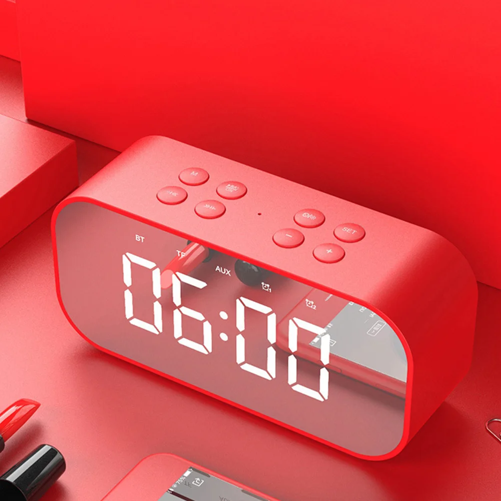 Time Snooze Wireless Mini LCD Bluetooth Speaker Portable Mirror Alarm Clock Column Subwoofer Sound Box Music Stereo
Time Snooze Wireless Mini LCD Bluetooth Speaker Portable Mirror Alarm Clock Column Subwoofer Sound Box Music Stereo