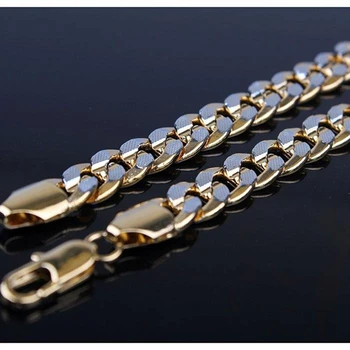 Classic Cuban Necklace 2-tone Gold Filled Mens Necklace Solid Chain Gift 24"/20" Long
Classic Cuban Necklace 2-tone Gold Filled Mens Necklace Solid Chain Gift 24"/20" Long