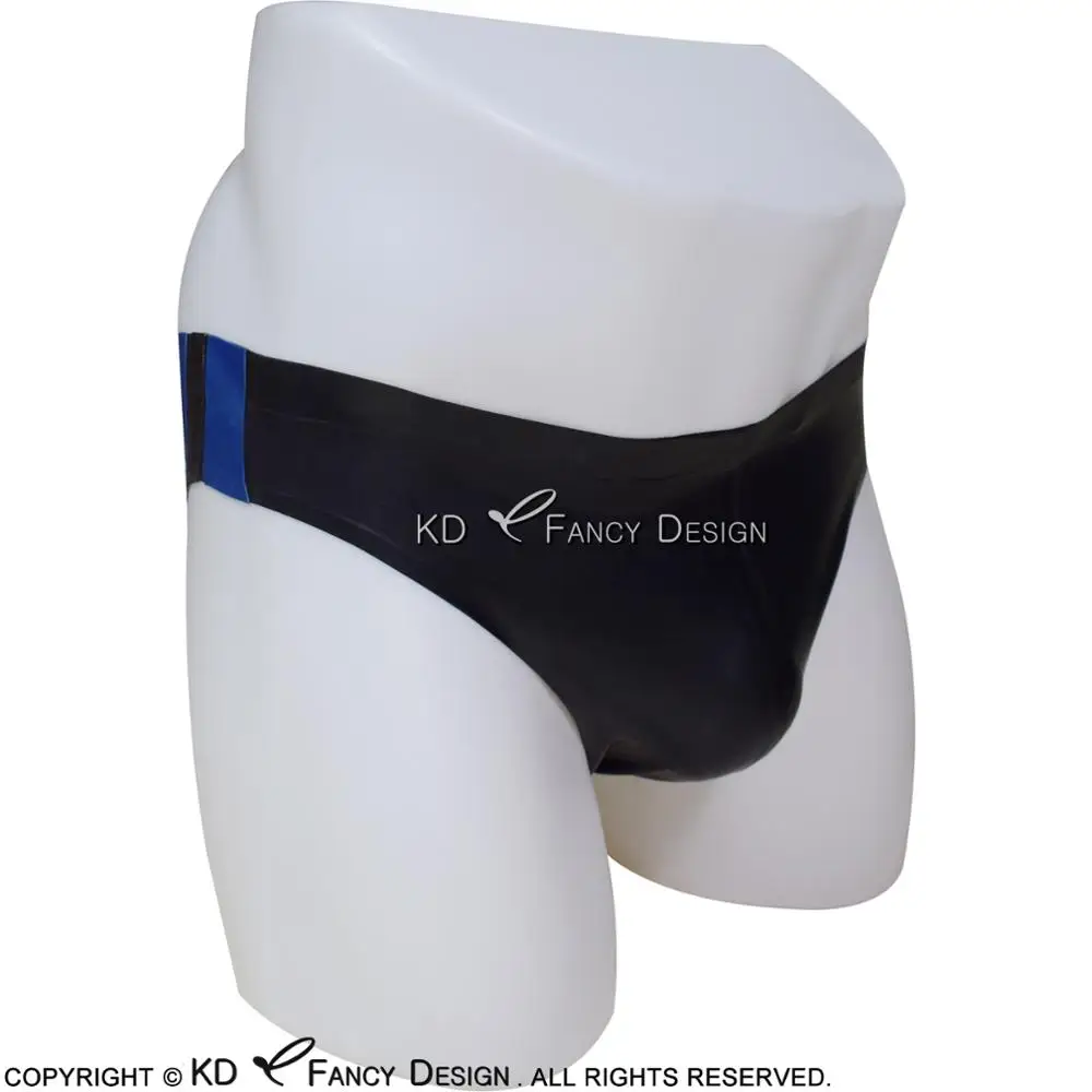 Black With Blue Trims On Two Sides Sexy Latex Briefs With Pouch Rubber Underpants Shorts Underwear DK-0100
Black With Blue Trims On Two Sides Sexy Latex Briefs With Pouch Rubber Underpants Shorts Underwear DK-0100