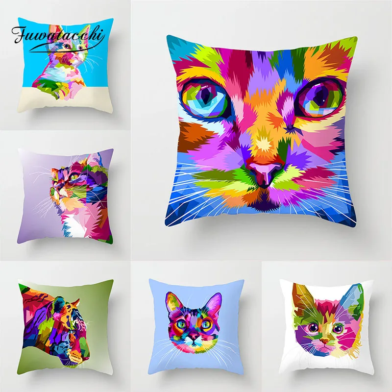 Fuwatacchi Cat Animal Painted Cushion Cover Gradient Dog Giraffe Pillow Cover For Home Sofa Chair Decor Pillowcases 45cm*45cm
Fuwatacchi Cat Animal Painted Cushion Cover Gradient Dog Giraffe Pillow Cover For Home Sofa Chair Decor Pillowcases 45cm*45cm