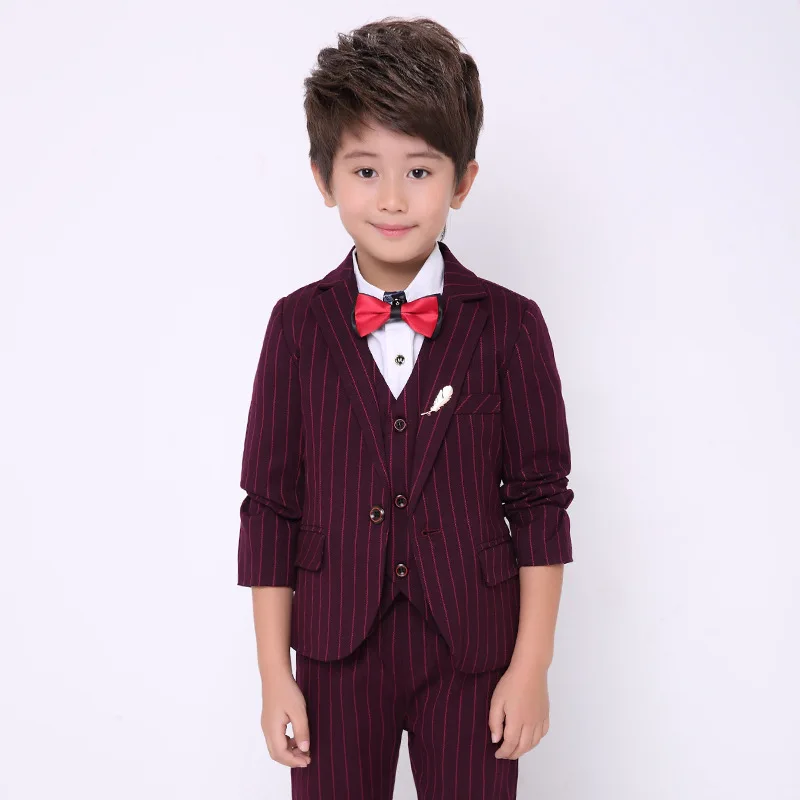Children's Suit Autumn Suit Dress Striped Small Suit Boys Three Sets of Children's Suit Korean Version of Self-cultivation
Children's Suit Autumn Suit Dress Striped Small Suit Boys Three Sets of Children's Suit Korean Version of Self-cultivation