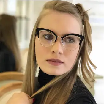 Cat's Eye Clear Glasses Women Luxury Brand Black Half Frame Glasses women's Transparent Eyeglasses Frames For Female Decorative
Cat's Eye Clear Glasses Women Luxury Brand Black Half Frame Glasses women's Transparent Eyeglasses Frames For Female Decorative