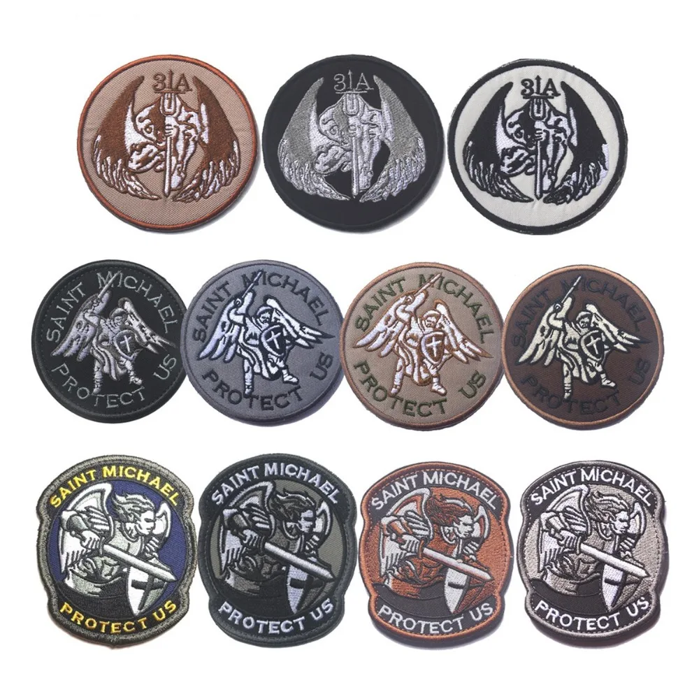 Embroidery Saint Michael Brassard Cloth Army Morale Armband Hook And Loops Military Combat Badge
Embroidery Saint Michael Brassard Cloth Army Morale Armband Hook And Loops Military Combat Badge