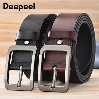 Deepeel 3.8cm*110-125cm Men's Belt Wild Two-layer Cowhide Leather Belt Rectangular Metal Pin Buckle Fashion Business for Gift
Deepeel 3.8cm*110-125cm Men's Belt Wild Two-layer Cowhide Leather Belt Rectangular Metal Pin Buckle Fashion Business for Gift