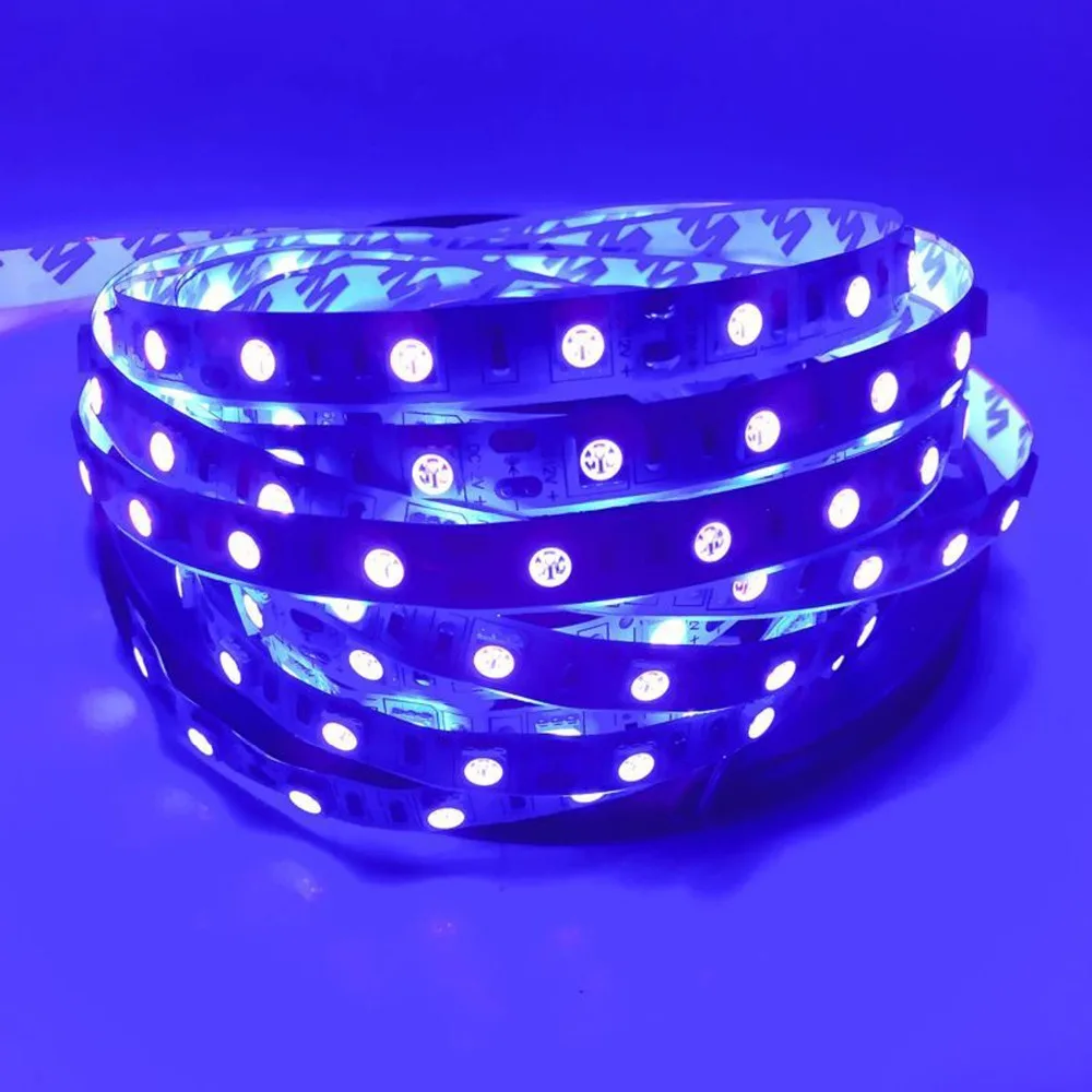UV Led Strip light 5050 SMD 60leds/m 395-405nm Ultraviolet Ray LED Diode Ribbon Purple Flexible Tape lamp for DJ Fluorescence
UV Led Strip light 5050 SMD 60leds/m 395-405nm Ultraviolet Ray LED Diode Ribbon Purple Flexible Tape lamp for DJ Fluorescence